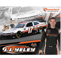 J.J. Yeley NASCAR Hero Card